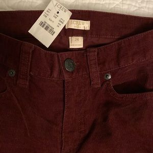 J.Crew fitted ankle corduroy pant (NWT)